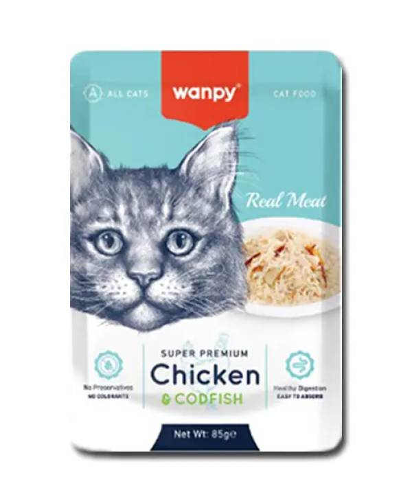 Wanpy Real Meat Fillet in Jelly Chicken & Scallop - 85gm